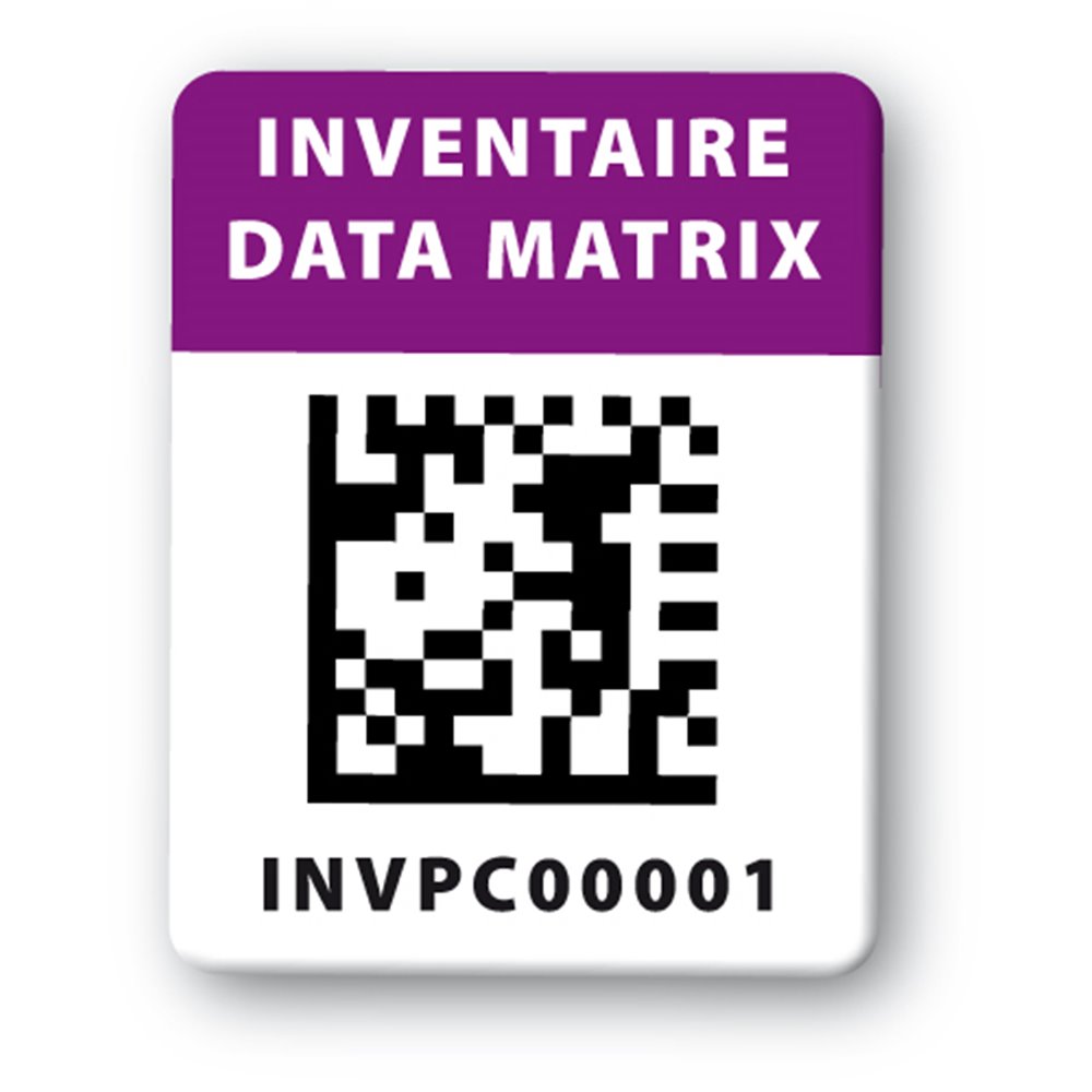 custom strong tamper proof asset tag data matrix with qr code en