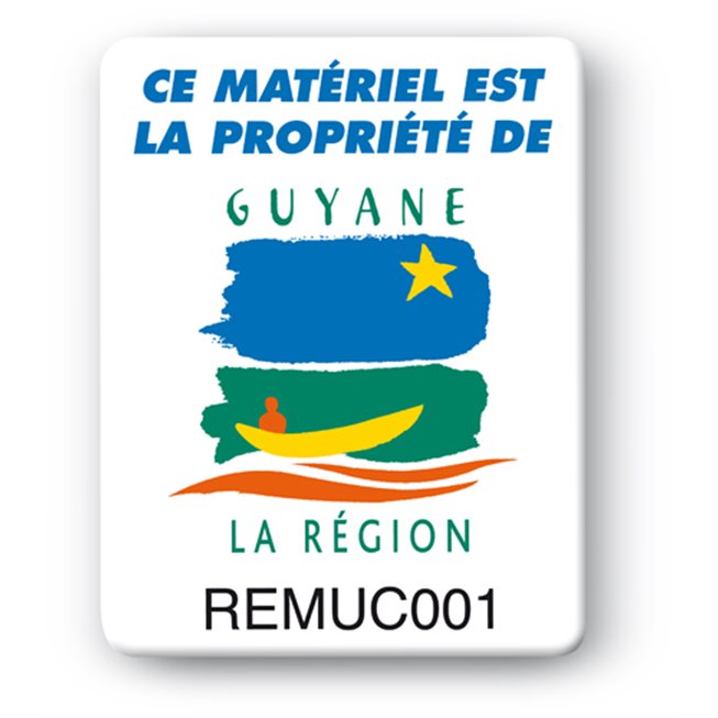 plaque inviolable personnalisee logo region guyane plaque inviolable personnalisee logo region guyane