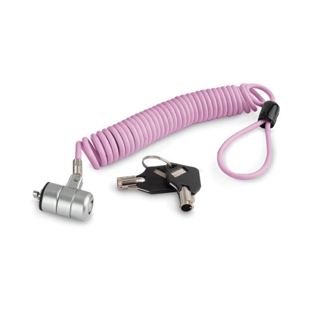 Câble antivol portable ultra-light couleur cable antivol portable ultra light couleur rose avec cles