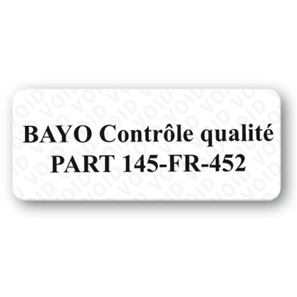 anti fraud polyester black writing void label en