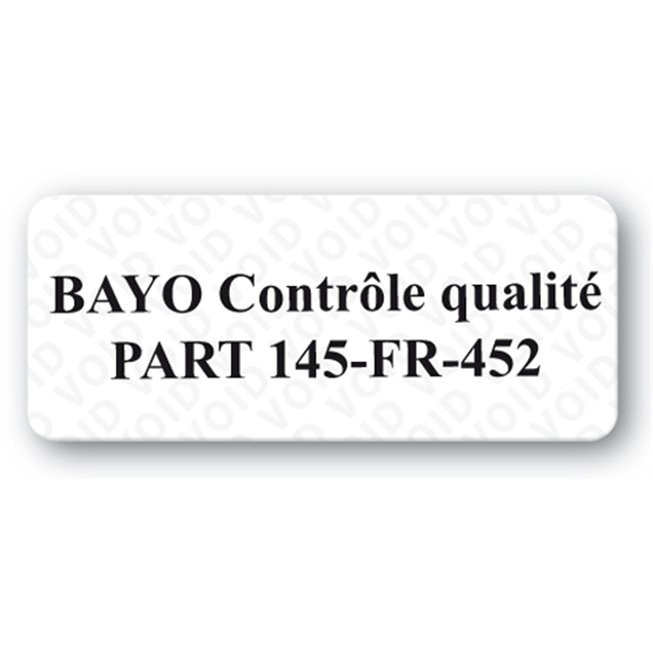 anti fraud polyester black writing void label en