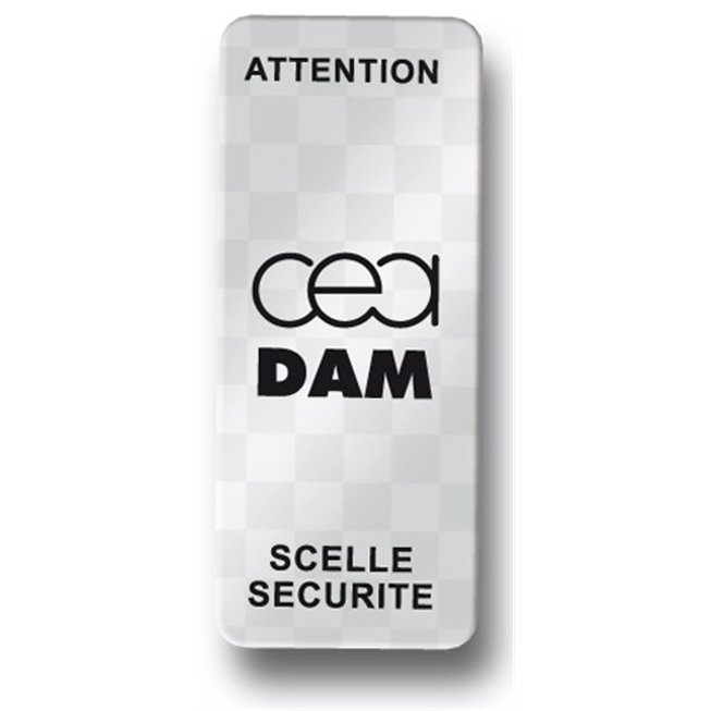 etiquette anti fraude polyester void impression noire pour cea dam