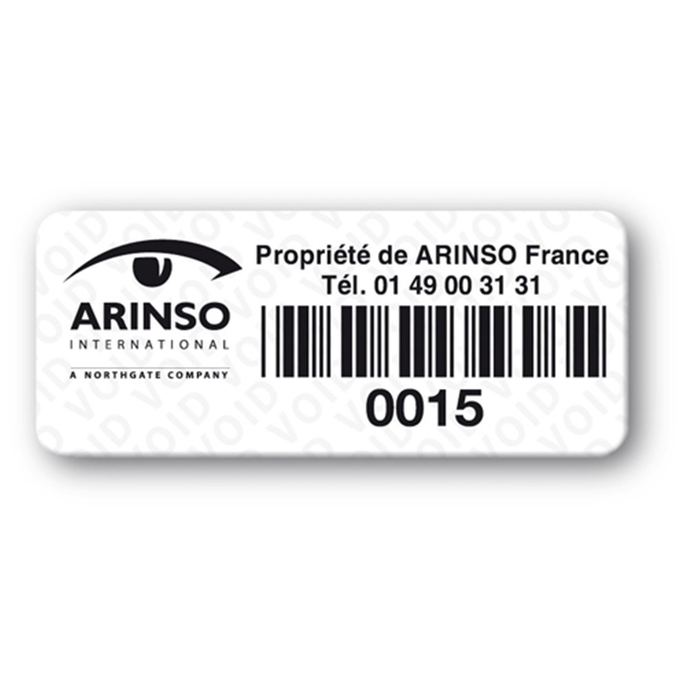 custom anti fraud label arinso barcode en