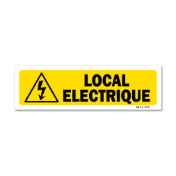 Panneau indication "local électrique"