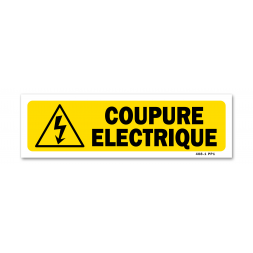 Panneau indication "coupure électrique"