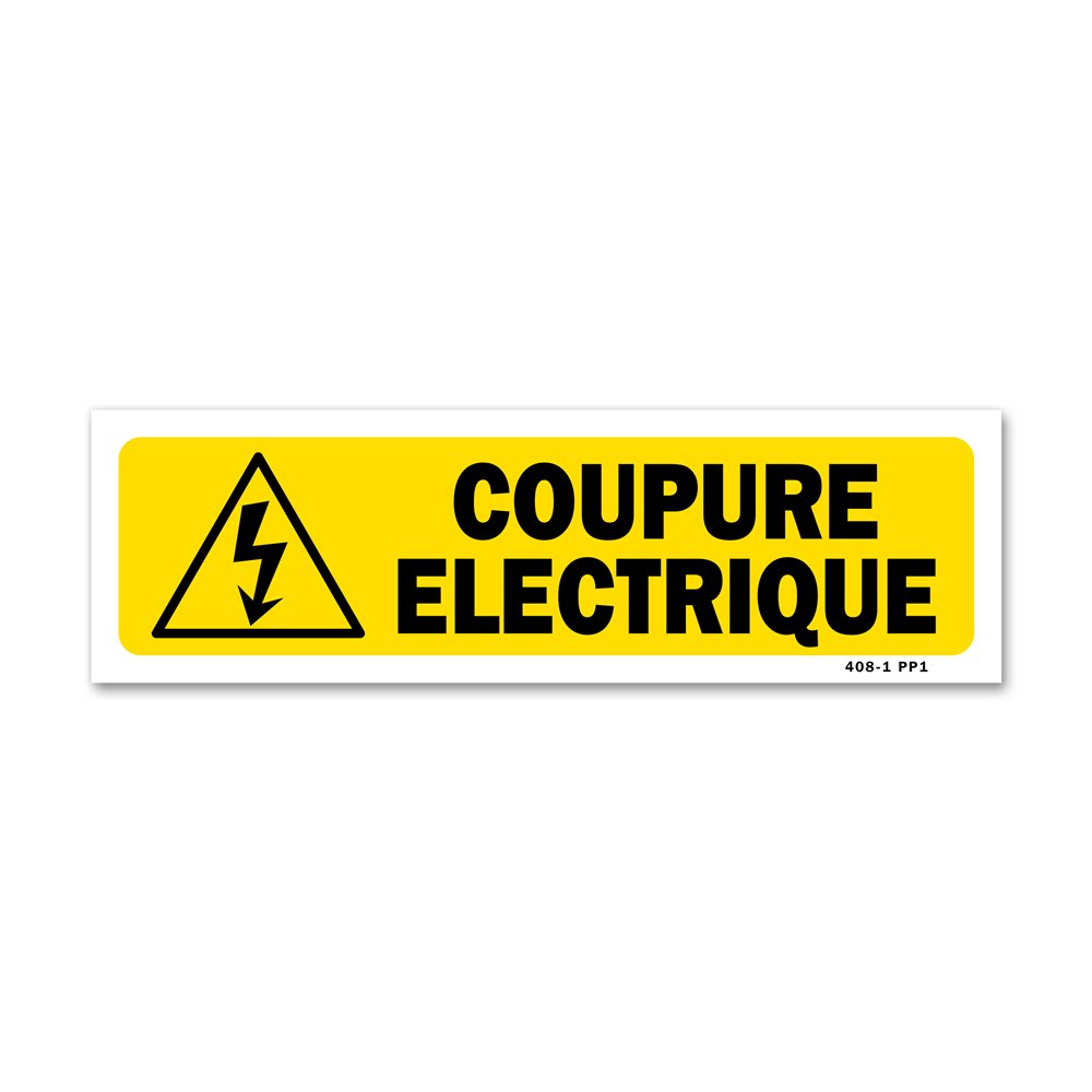 Indication sign "Power failure" Panneau indication "coupure électrique"