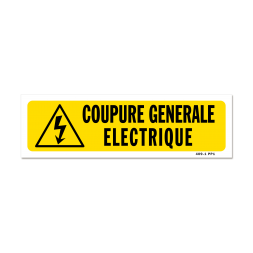 Panneau indication "coupure générale électrique"