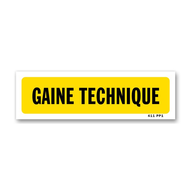 Panneau indication "gaine technique"