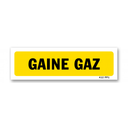 Panneau indication "gaine gaz"