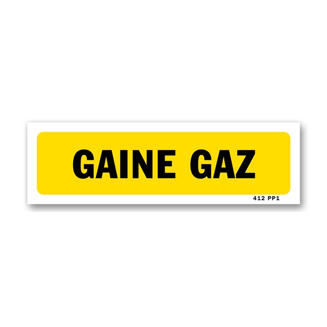 Panneau indication "gaine gaz"