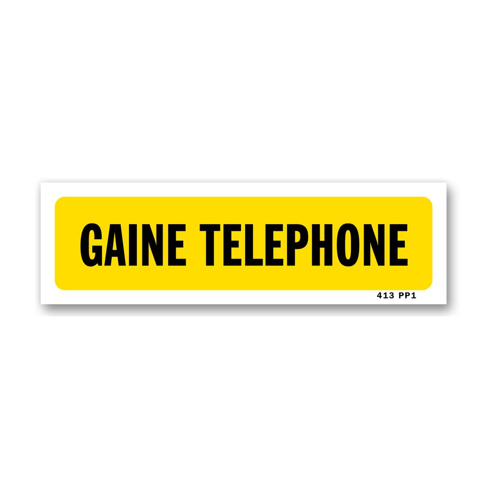 Indication sign "Telephone duct" Panneau indication "gaine téléphone"