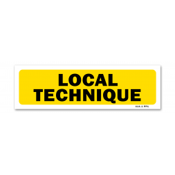 Panneau indication "local technique"