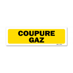 Panneau indication "coupure gaz"