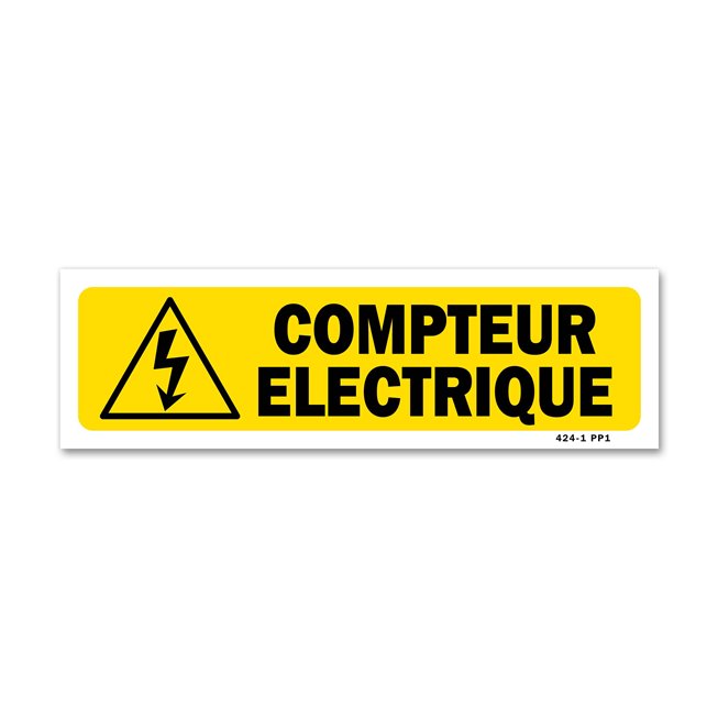 Panneau indication "compteur électrique"