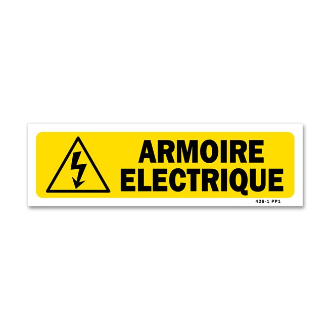 Panneau indication "armoire électrique"