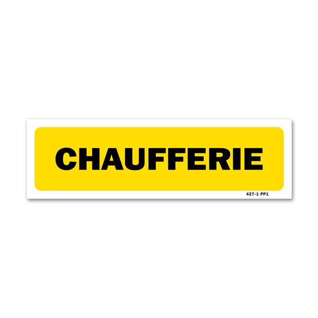 Panneau indication "chaufferie"