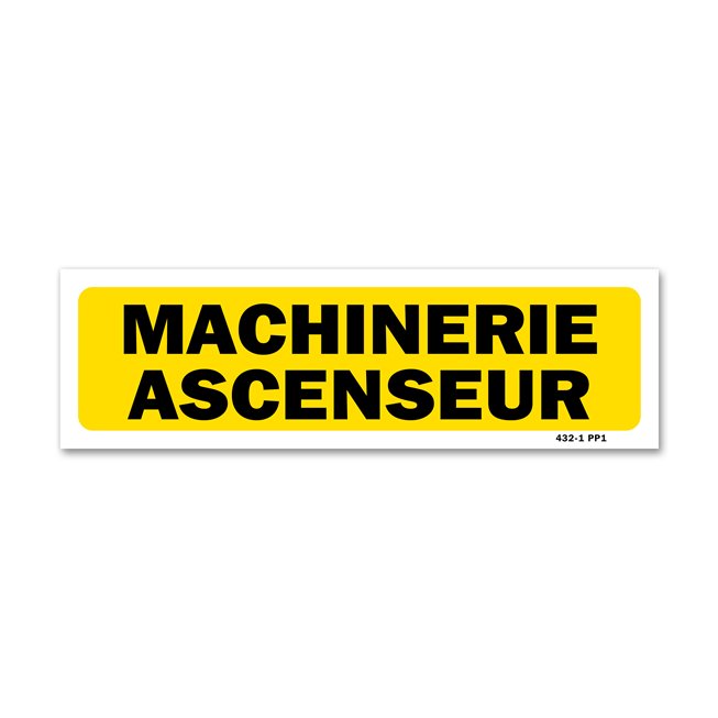 Panneau indication "machinerie ascenseur"
