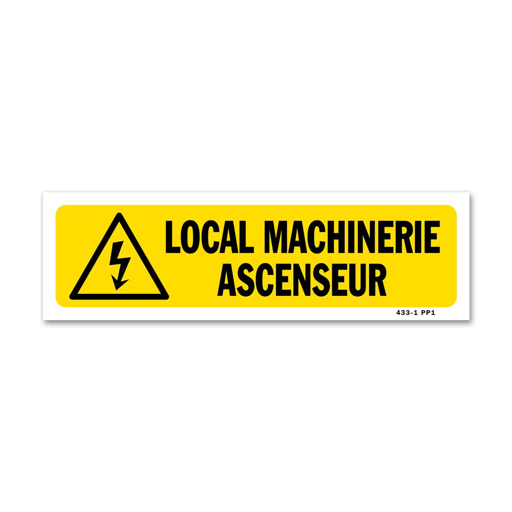 Panneau indication "local machinerie ascenseur"
