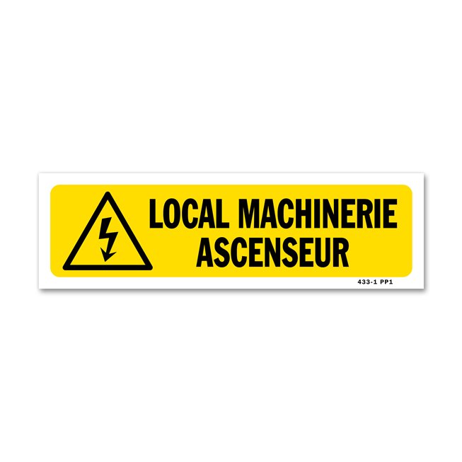 Panneau indication "local machinerie ascenseur"