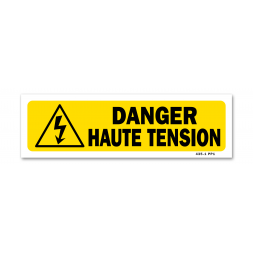 Panneau indication "danger haute tension"