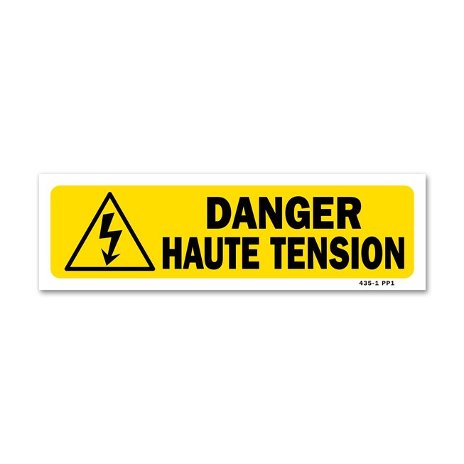 Panneau indication "danger haute tension"