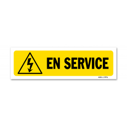 Panneau indication "en service"