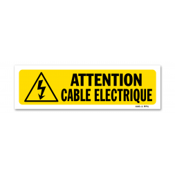 Panneau indication "attention cable électrique"