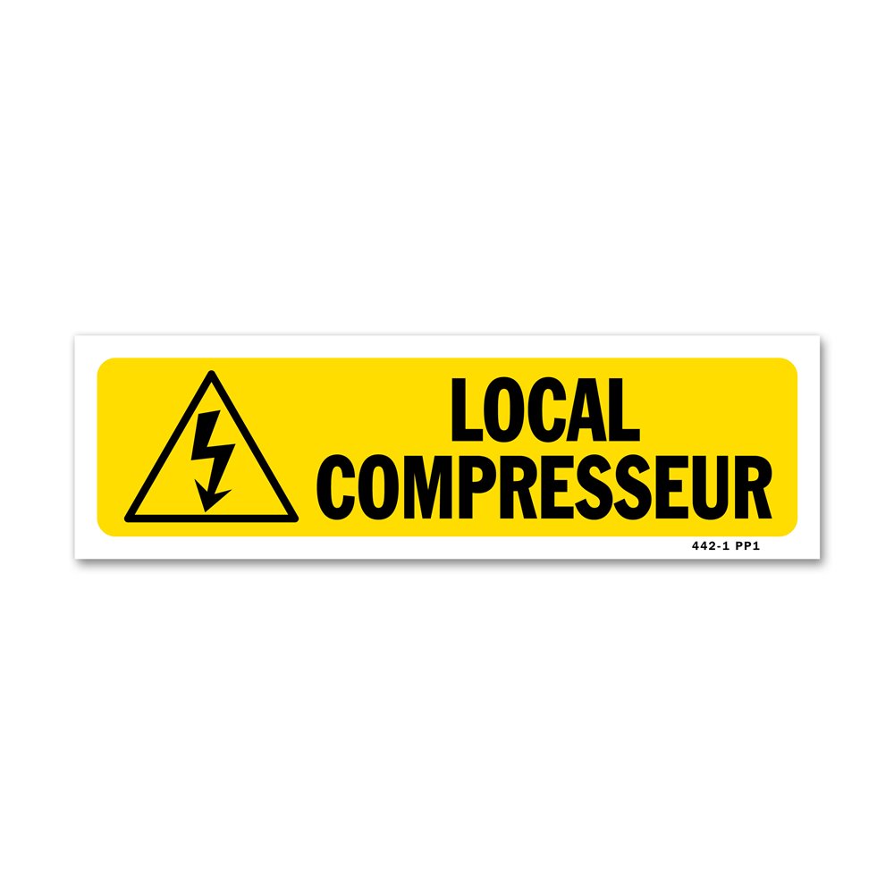 Panneau indication "local compresseur" Panneau indication "local compresseur"