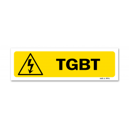 Panneau indication picto danger électrique "t.g.b.t"