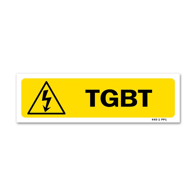 Panneau indication picto danger électrique "t.g.b.t"