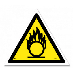 Panneau danger picto matières comburantes 