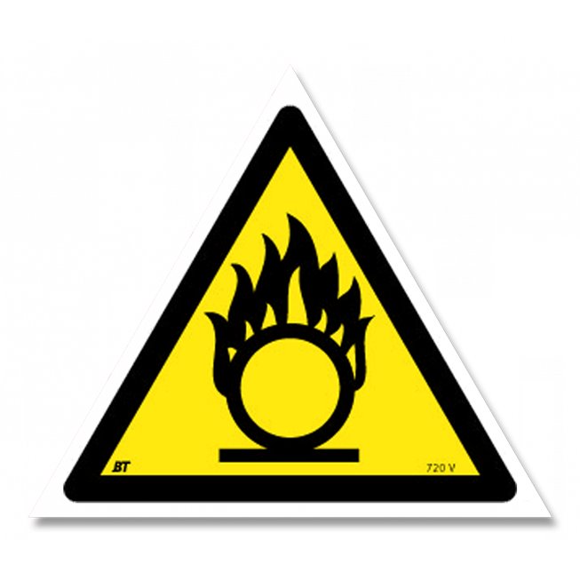 Panneau danger picto matières comburantes 