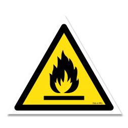 Panneau danger picto matières inflammables