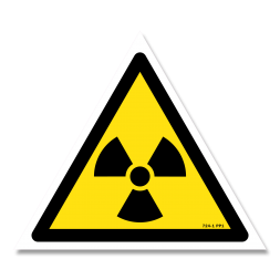 Panneau danger picto matières radioactives