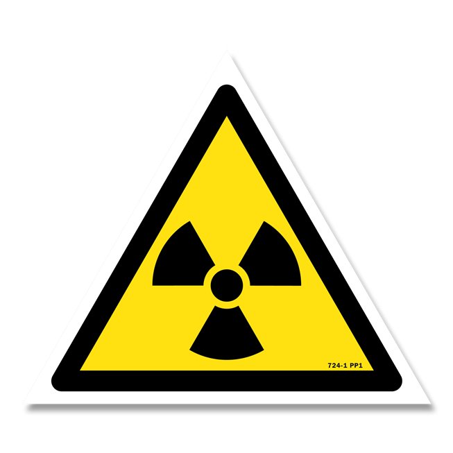 Panneau danger picto matières radioactives