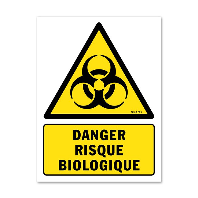 Panneau danger picto risques biologiques