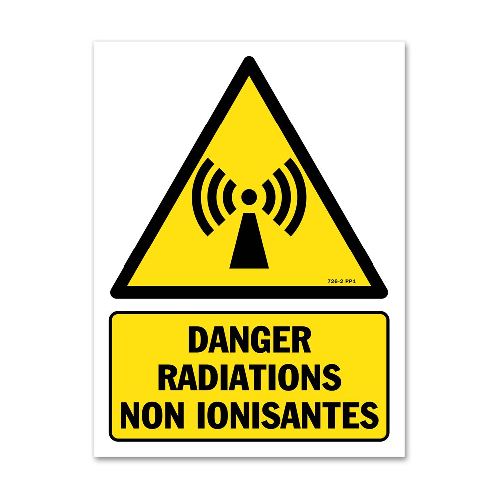 Panneau danger picto radiations non ionisantes