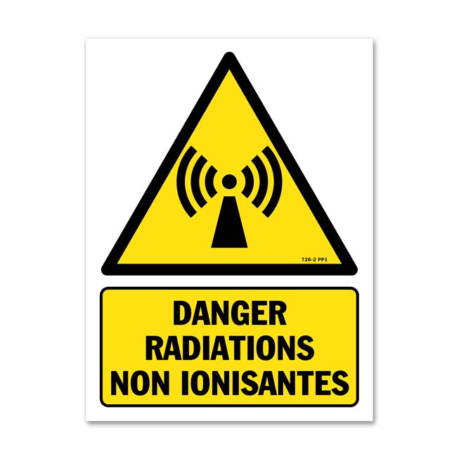 Panneau danger picto radiations non ionisantes