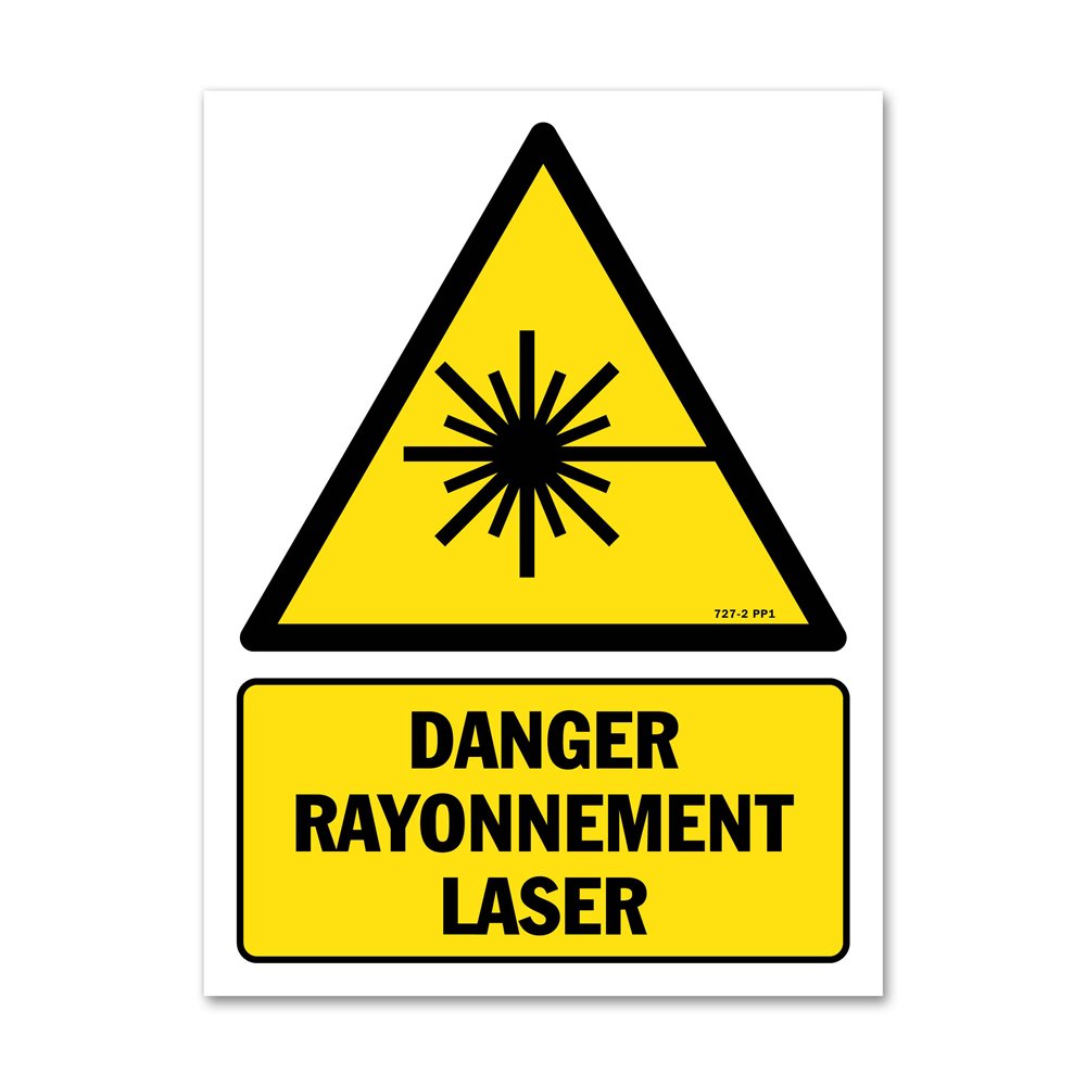 Panneau danger picto rayonnement laser