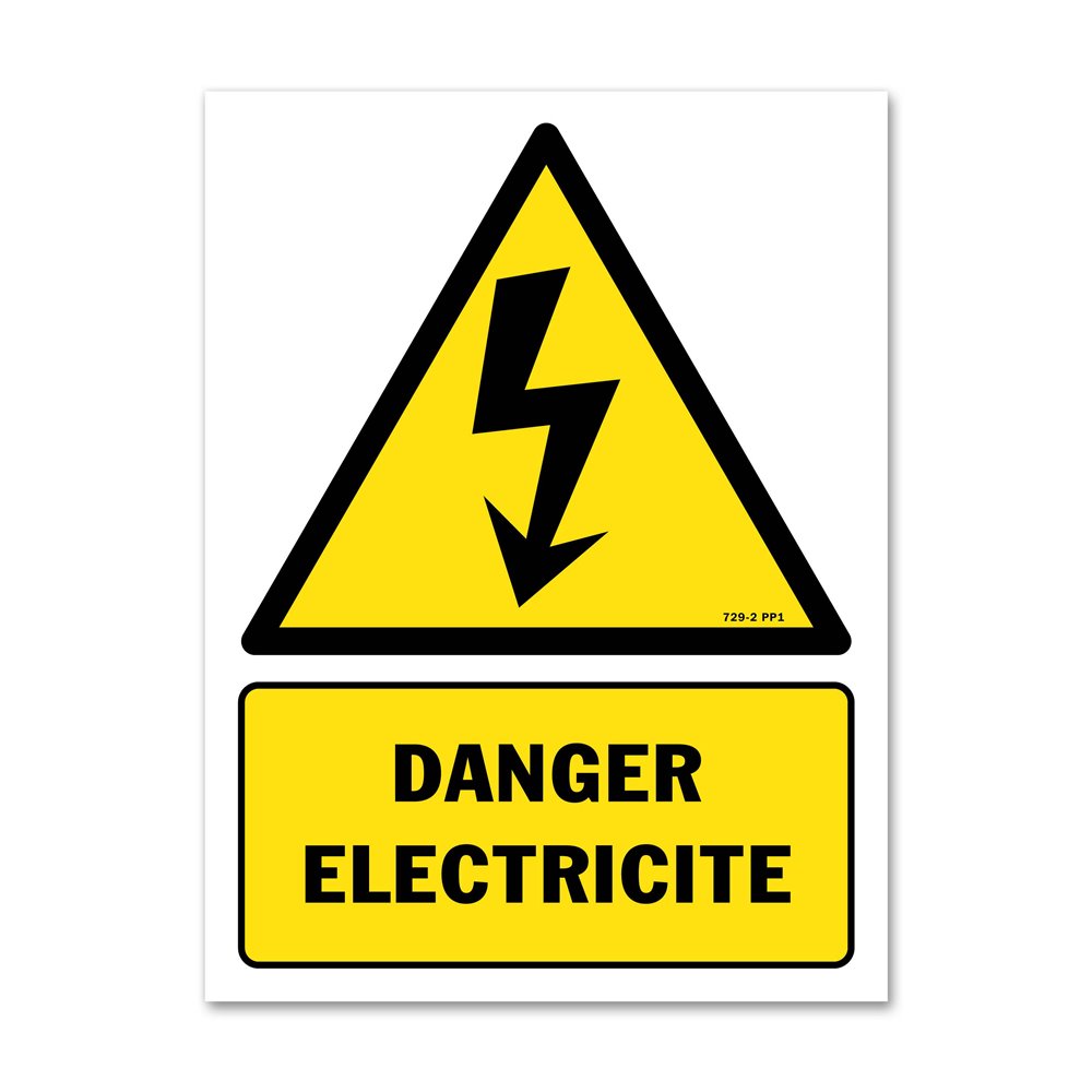 Panneau danger picto danger électrique