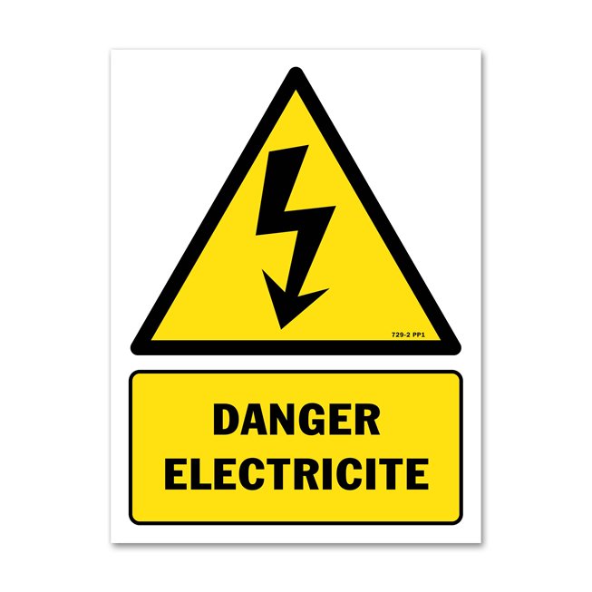 Panneau danger picto danger électrique