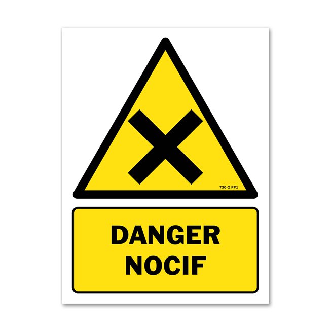 Panneau danger picto matières nocives Panneau danger picto matières nocives