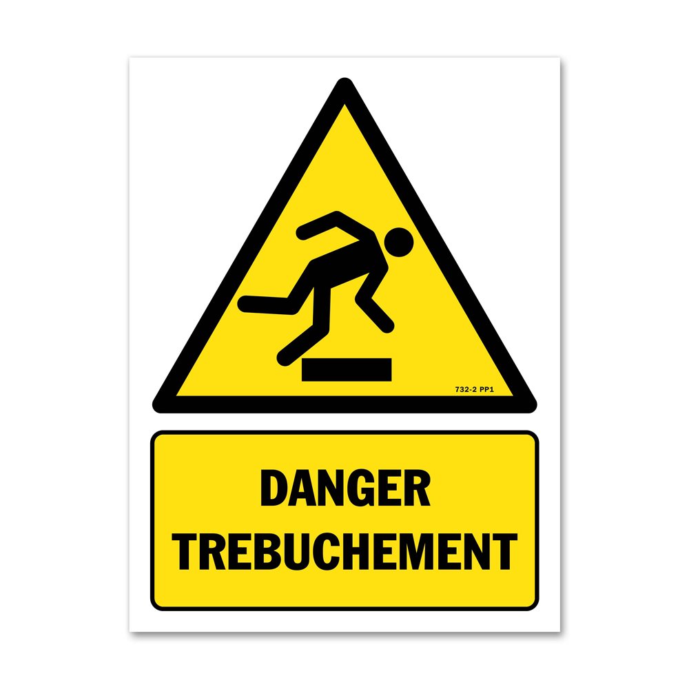 Panneau danger picto risque de trébuchement