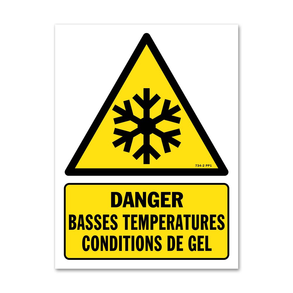 Panneau danger picto basse température