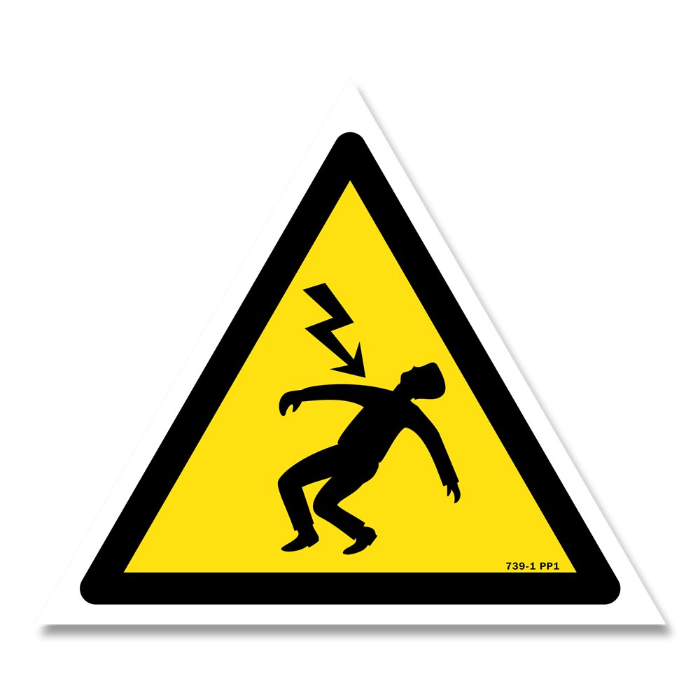 Danger sign pictogram for electric hazard blast Panneau danger picto foudroye danger électrique
