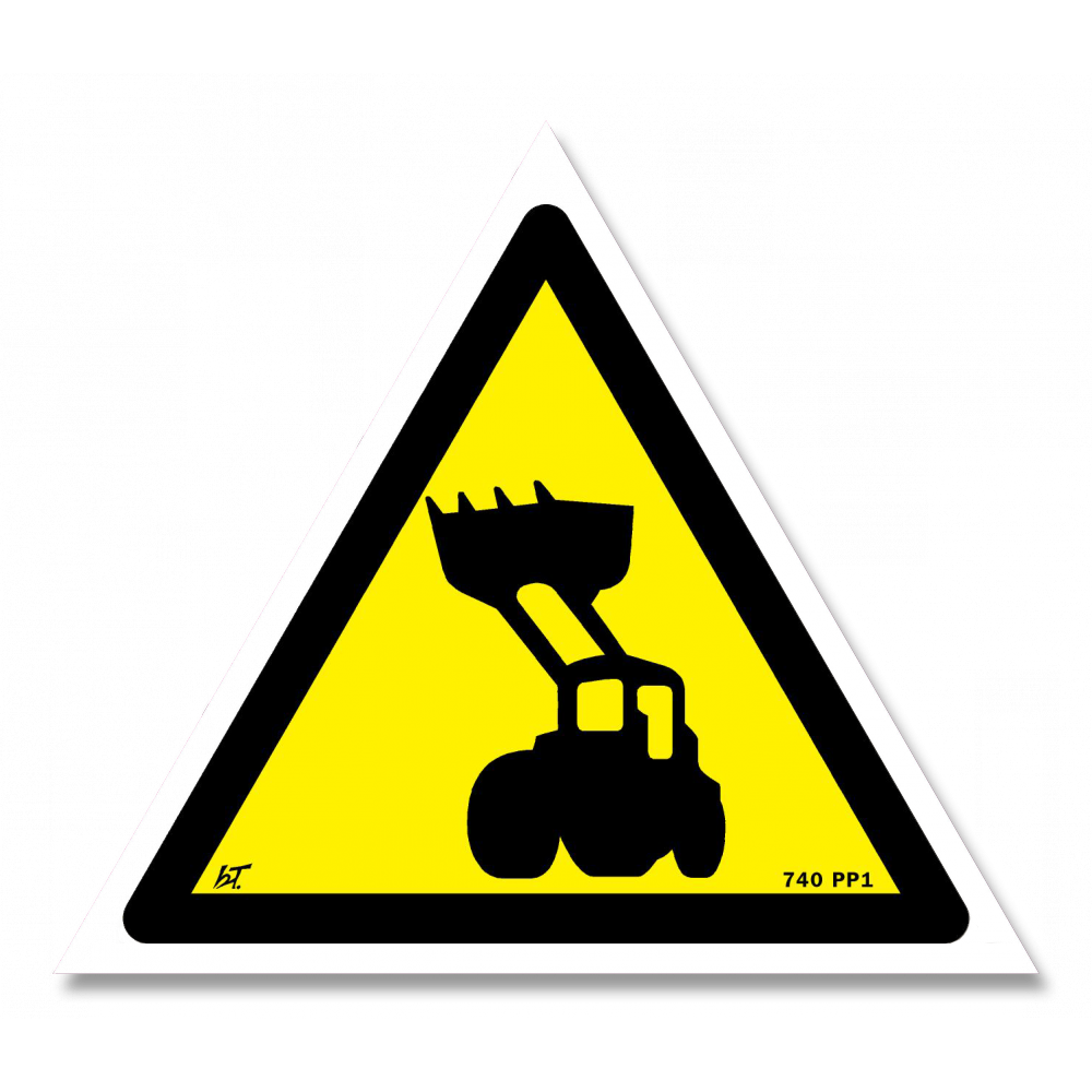 Hazardous construction equipment pictogram indication board Panneau indication picto engins de chantier danger
