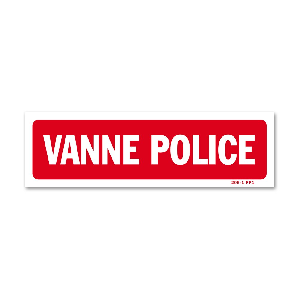 "Manual safety valve" warning sign Panneau avertissement "vanne police"
