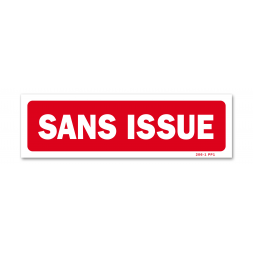 Panneau avertissement "sans issue"