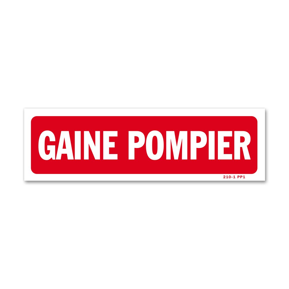 "Smoke shaft" warning sign Panneau avertissement "gaine pompier"