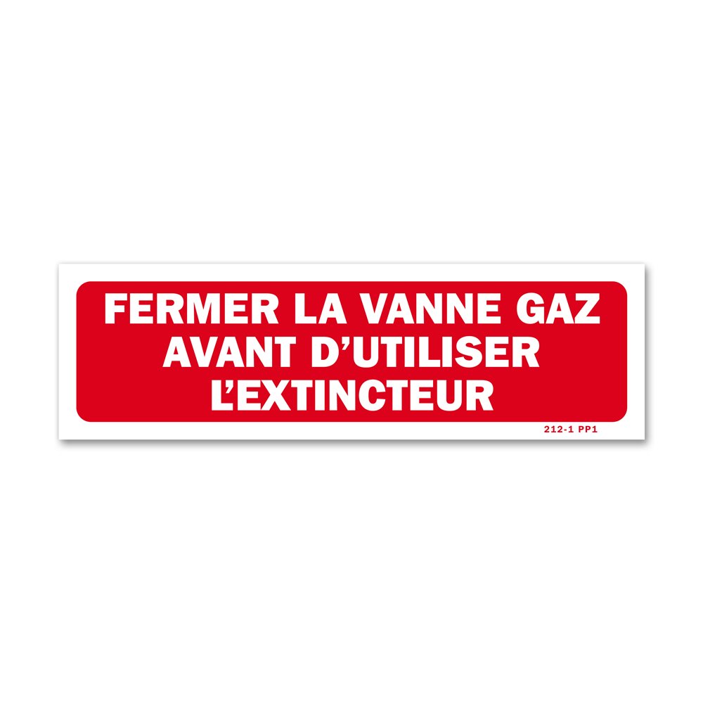 Panneau avertissement "fermer vanne gaz" Panneau avertissement "fermer vanne gaz"
